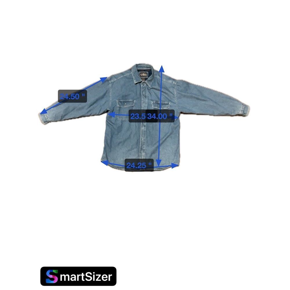 Men's Levi Strauss Denim Flannel Fleece Lined Jean Jacket/Shirt‎ XL - Picture 8 of 8